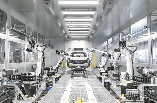 Precision assembly line for automotive parts.png